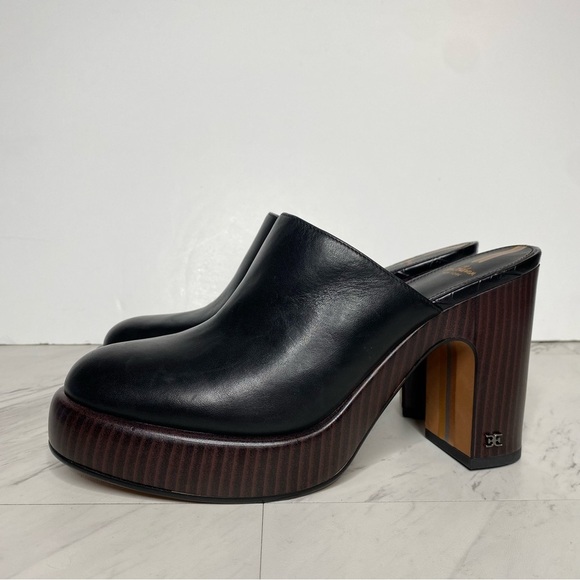 Sam Edelman Shiloh Black Leather Heeled Mule 9 1/2 M - Picture 14 of 14